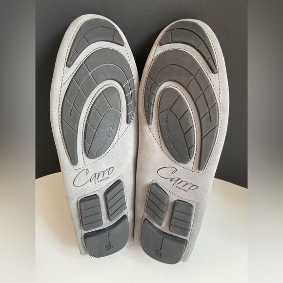 Carro Positano NWOT Gray Suede Men's Loafers Made in Italy 43 US 10 - Picture 7 of 8
